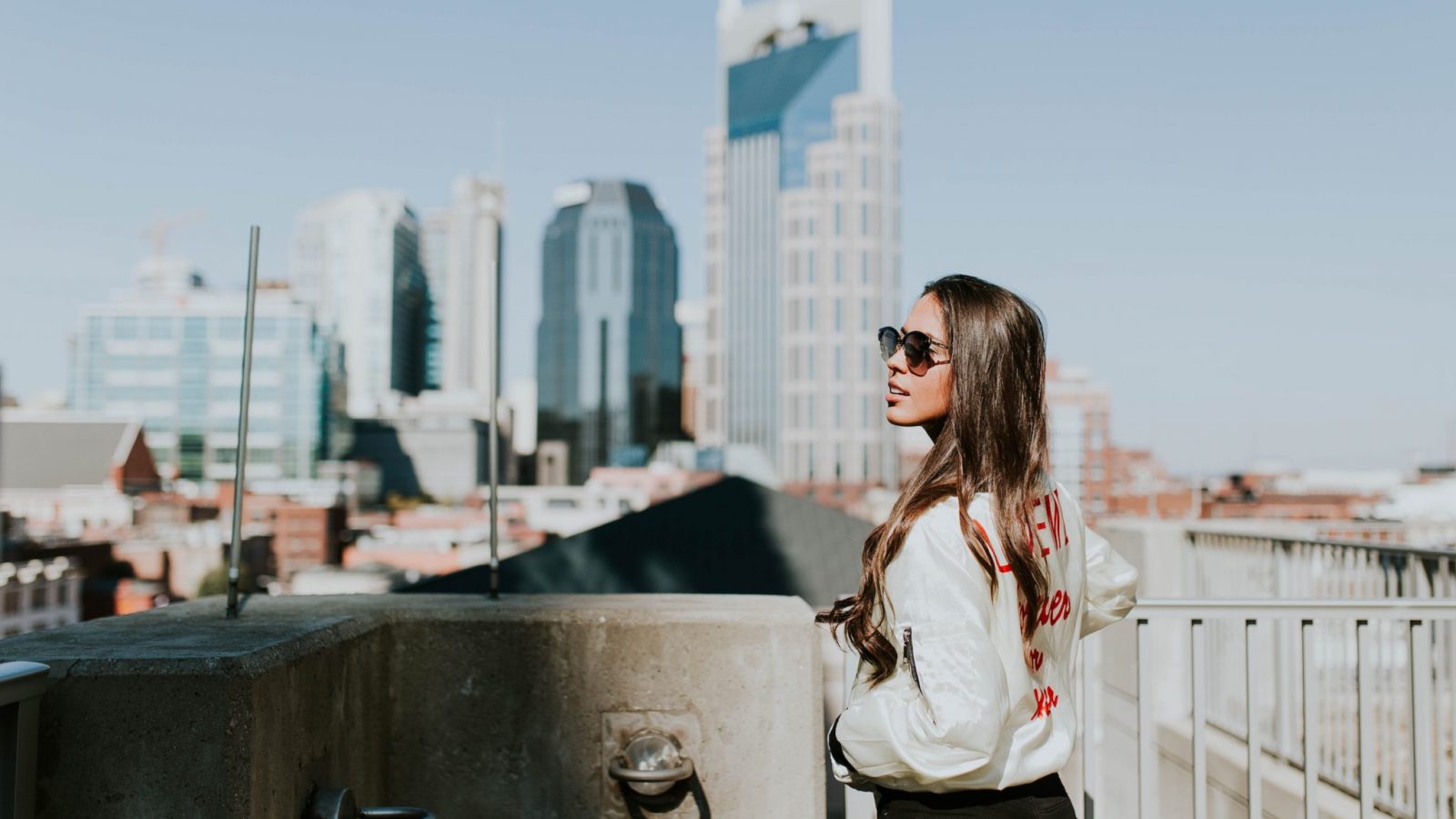 Female model with sunglasses